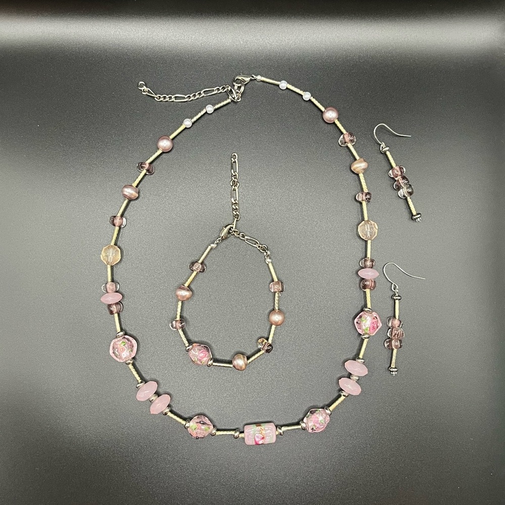 Handmade 🐊 Necklace, Bracelet, and Earring Set